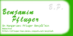 benjamin pfluger business card